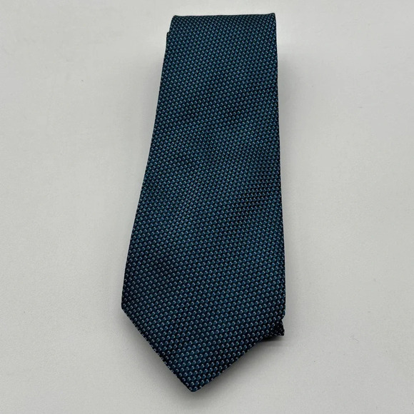 JOHN VARVATOS Sleek Navy Blue Dot Men's Silk Skinny Neck Tie - Picture 1 of 5